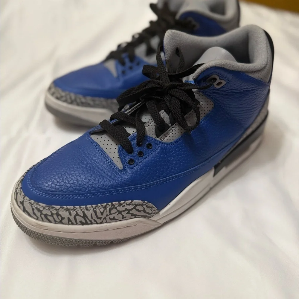 Air Jordan 3 Retro varsity Royal Cement size 12 Mens Blue Black Sneakers